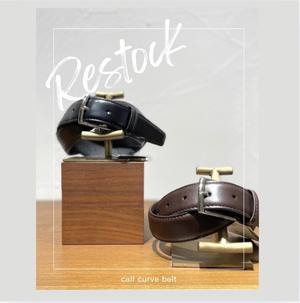 【東京ミッドタウン八重洲店】リストック三陽山長オリジナル　カーフカーブベルト